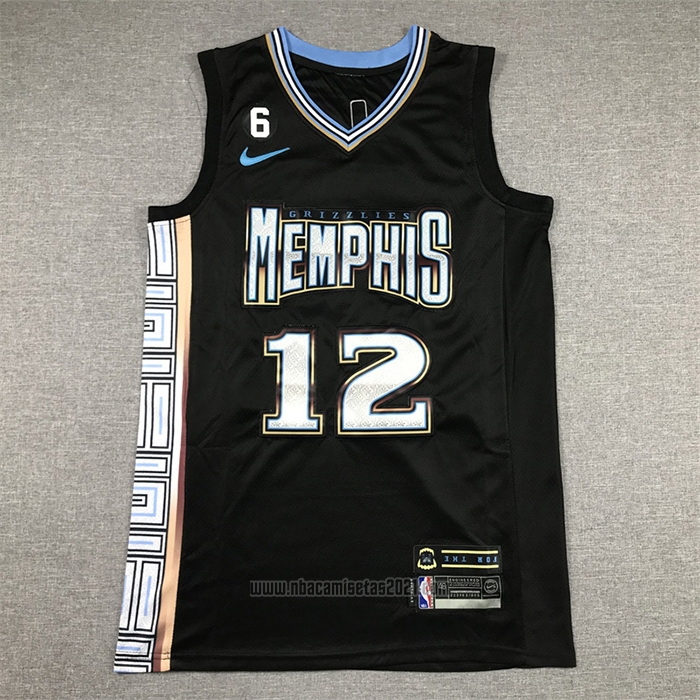 Camiseta Memphis Grizzlies Ja Morant #12 Ciudad 2022-23 Negro